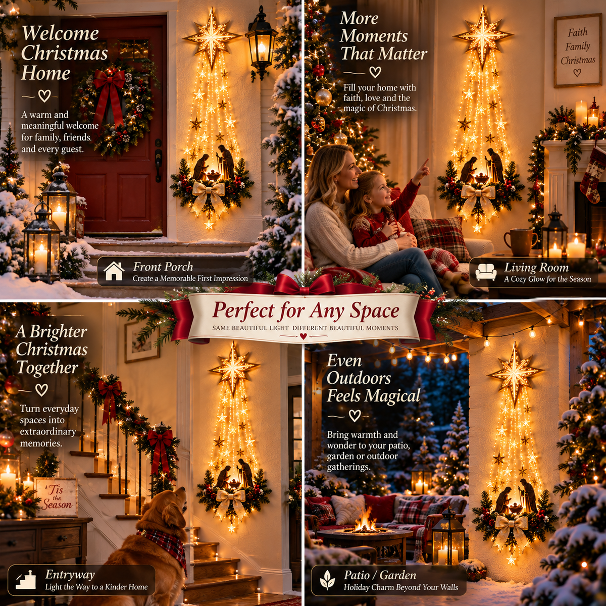 Bethlehem Star Nativity Wall Light ✨ Meaningful Christmas Decor
