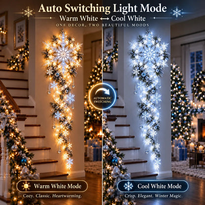 ❄️Giant Snowflake Blizzard Trail – Christmas Wall Light