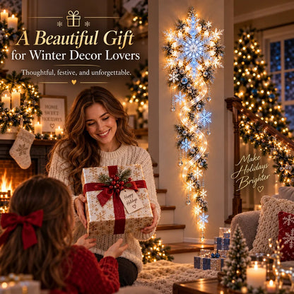 ❄️Giant Snowflake Blizzard Trail – Christmas Wall Light