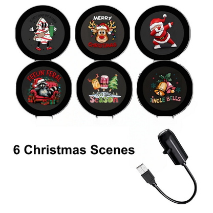 🎄Plug‑and‑Play HD Holiday Projector, Multi‑Scene Projection Light for Christmas, Halloween & Faith‑Themed Decor