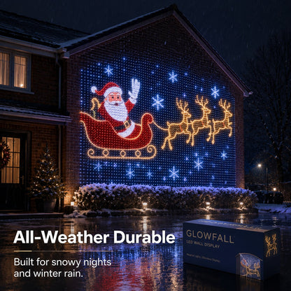 🎄Animated Christmas LED Wall Curtain Lights – Festive Outdoor Display🎅