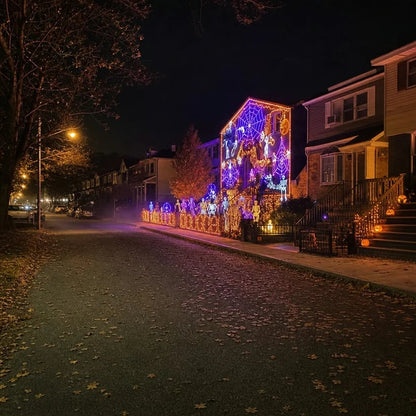 🎄Animated Christmas LED Wall Curtain Lights – Festive Outdoor Display🎅