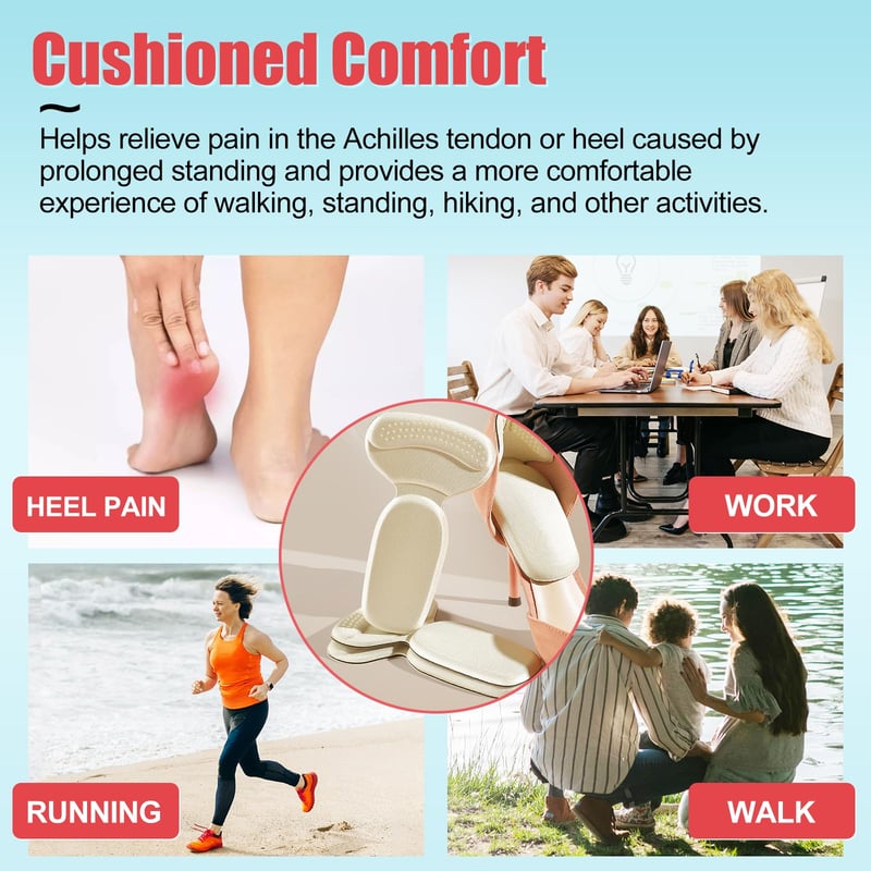 2-in-1 Heel Grip & Forefoot Cushion Pads – Softer, More Secure Shoe Fit