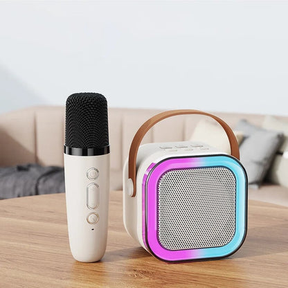 Mini Karaoke Machine with 2 Wireless Microphones – Bluetooth Singing Set 🎤