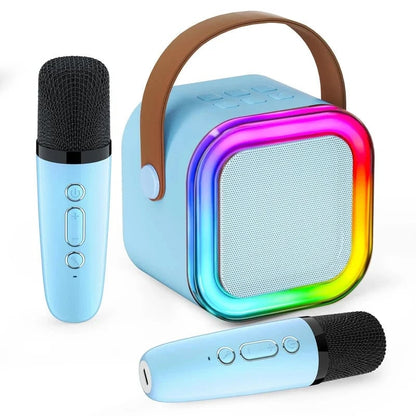 Mini Karaoke Machine with 2 Wireless Microphones – Bluetooth Singing Set 🎤