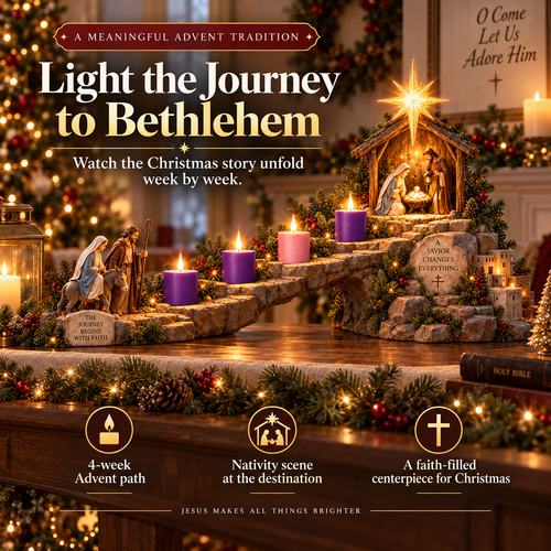 🌟 Journey to Bethlehem Advent Nativity Light Display