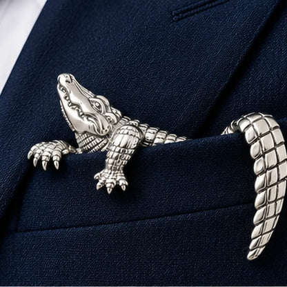 🐯 Peekaboo Animal Pocket Brooch – Sculpted Suit & Blazer Accent