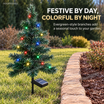 🎄 Solar Christmas Tree Stake Lights – Multicolor Outdoor Holiday Decor | 1 or 4 Trees