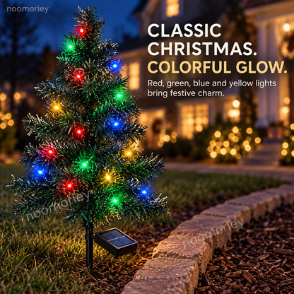 🎄 Solar Christmas Tree Stake Lights – Multicolor Outdoor Holiday Decor | 1 or 4 Trees