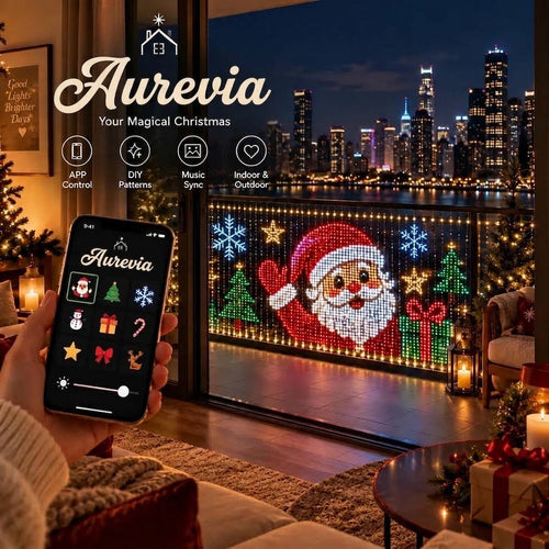 🎄💯Smart Animated Curtain Lights – App-Controlled RGB Balcony & Window Display