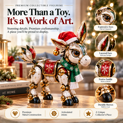 🎄 2-in-1 Christmas Donkey Transforming Egg – Festive Mechanical Collectible Figure