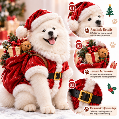 🐶 24-Day Samoyed Christmas Advent Calendar – Cute Dog Figurine Collectible Gift Set
