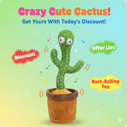 🌵 Dancing Talking Cactus Toy – Sings, Repeats & Dances for Endless Fun!