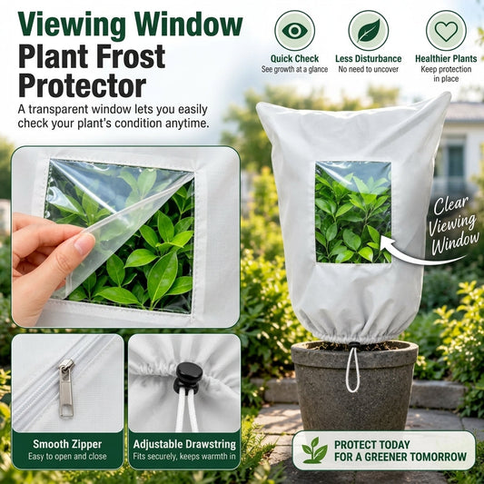 Frost in the Forecast? ❄️ Reusable Plant Protection Cover with Clear Window