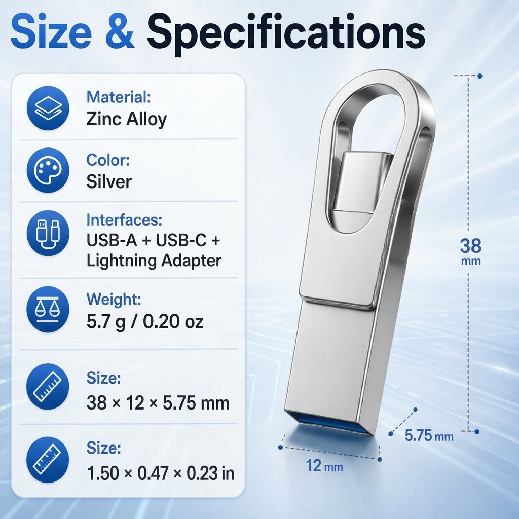 ⚡ 3-in-1 USB C Pendrive – High-Speed Memory for Students & Office