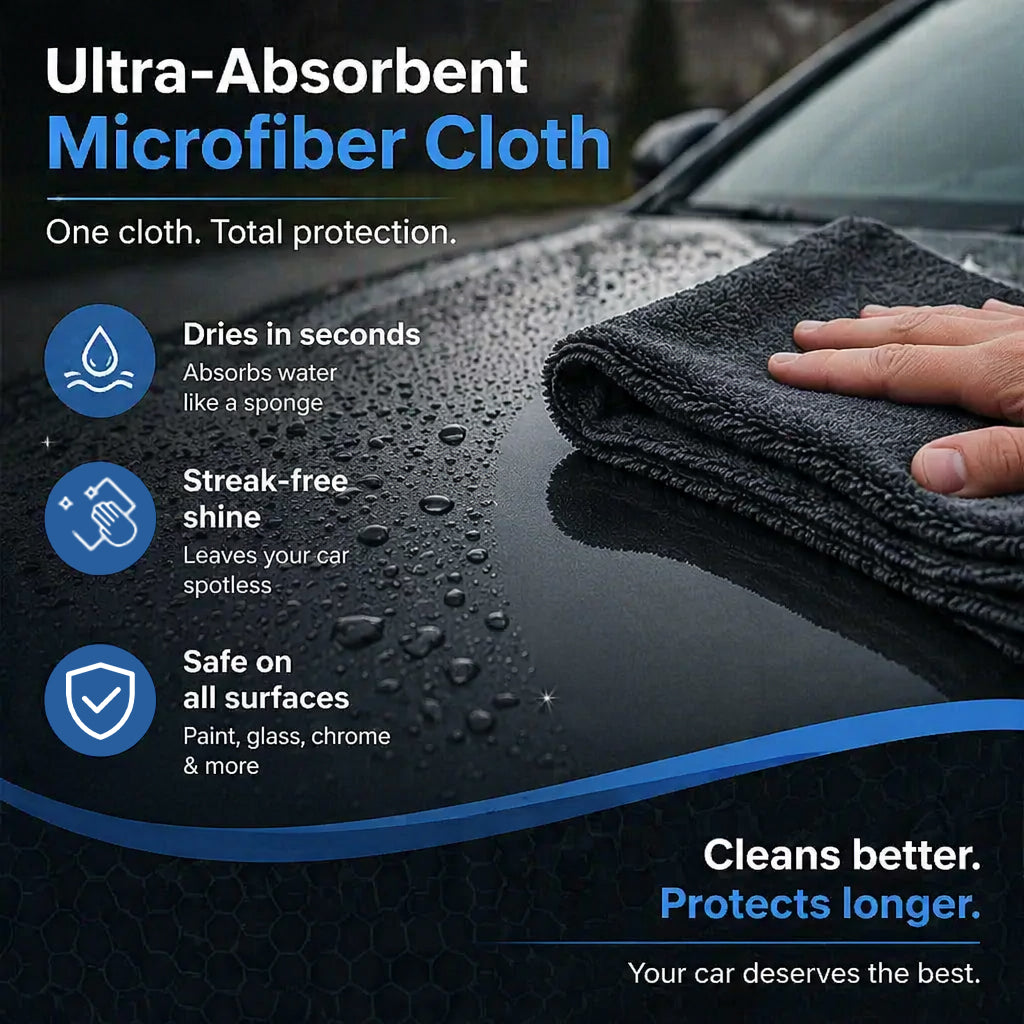 💧 Super Absorbent Microfiber Car Drying Towel – Streak-Free & Scratch-Free