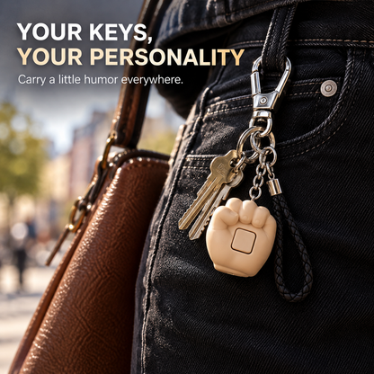 😂🖕 Press-to-Pop Middle Finger Prank Keychain – Funny Retractable Hand Charm & Novelty Gift 🎁