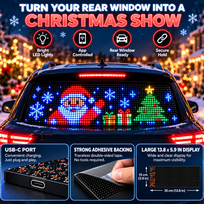 🚗 Smart LED Pixel Car Display – App-Controlled DIY Text & Animations