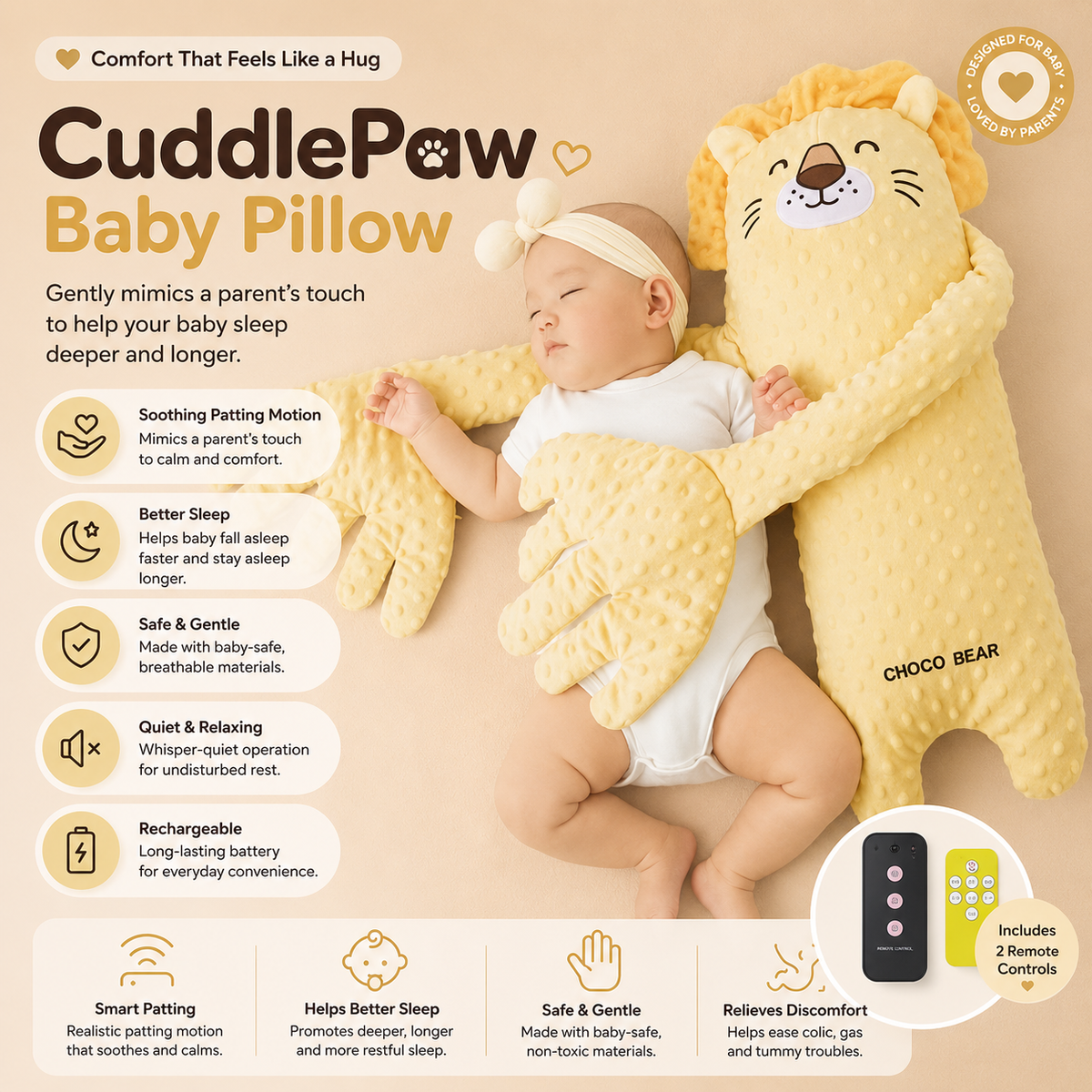 Animal Plush with Remote-Controlled Patting Motion