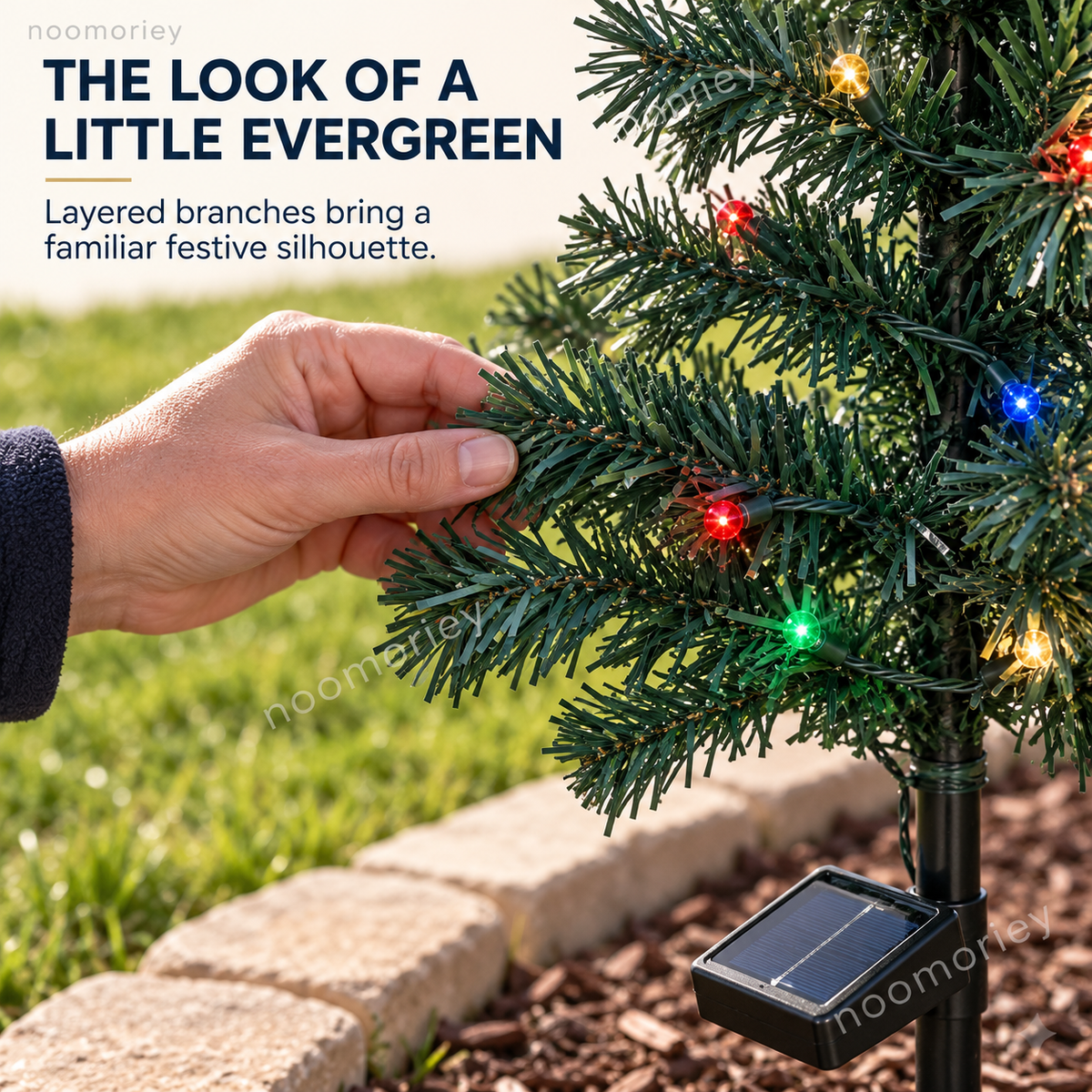 🎄 Solar Christmas Tree Stake Lights – Multicolor Outdoor Holiday Decor | 1 or 4 Trees