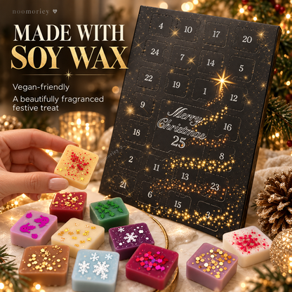 ⏰Only 50 Left!!!🚨—Available While Supplies Last.🎄 25-Day Luxury Wax Melt Advent Calendar – Scented Soy Wax Surprises for Cozy Christmas Moments 🎁