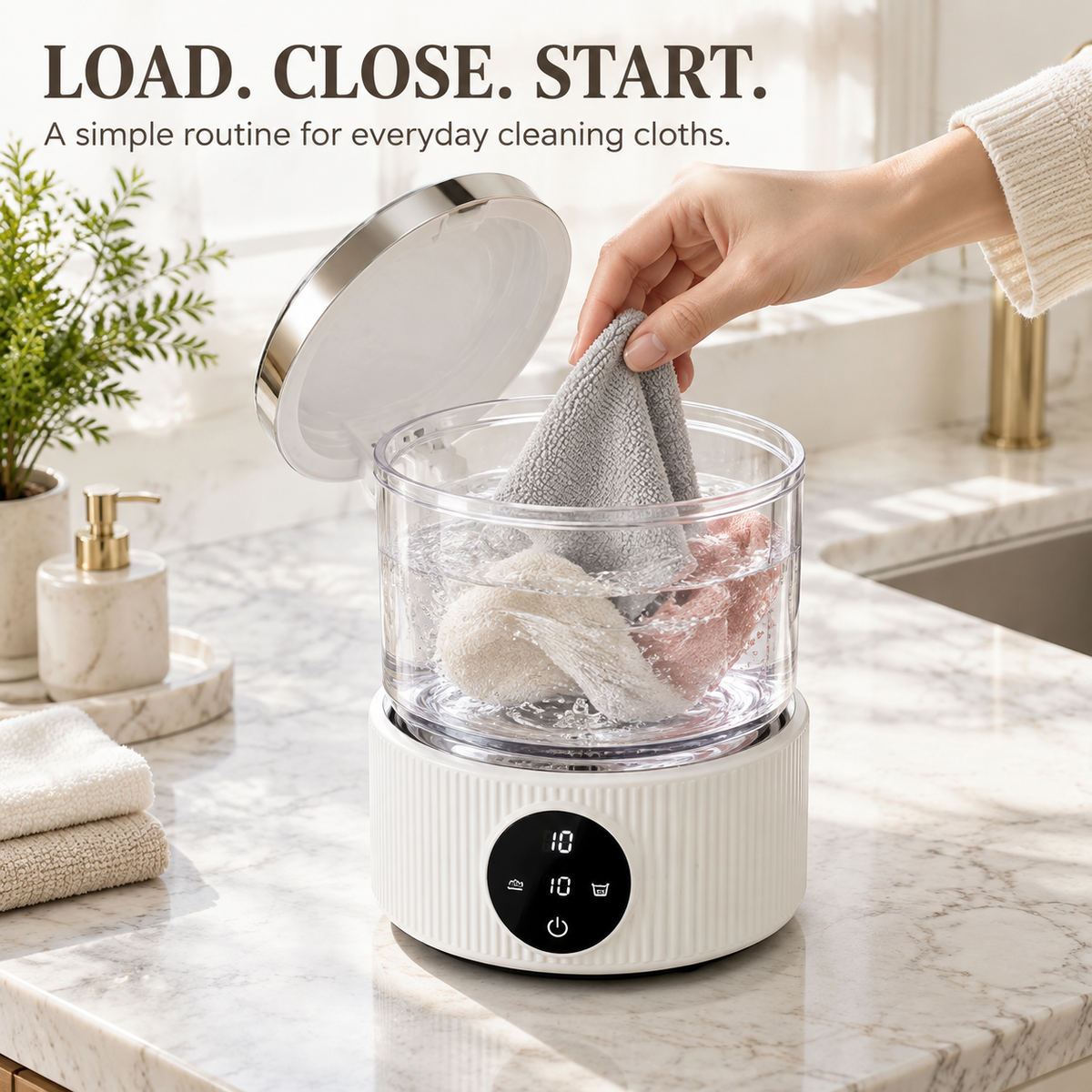 🧺✨ LuneaClean Mini Express Washer – Compact Washing Machine for Cleaning Cloths & Small Delicates
