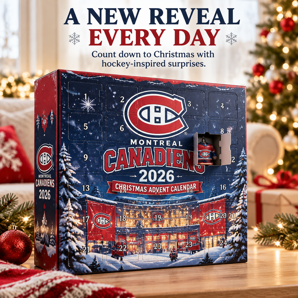🏒 Montreal Canadiens 2026 Christmas Advent Calendar – Hockey Fan Holiday Countdown Gift 🎄🎁