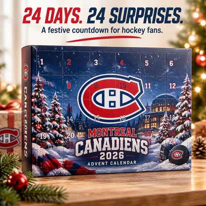 🏒 Montreal Canadiens 2026 Christmas Advent Calendar – Hockey Fan Holiday Countdown Gift 🎄🎁