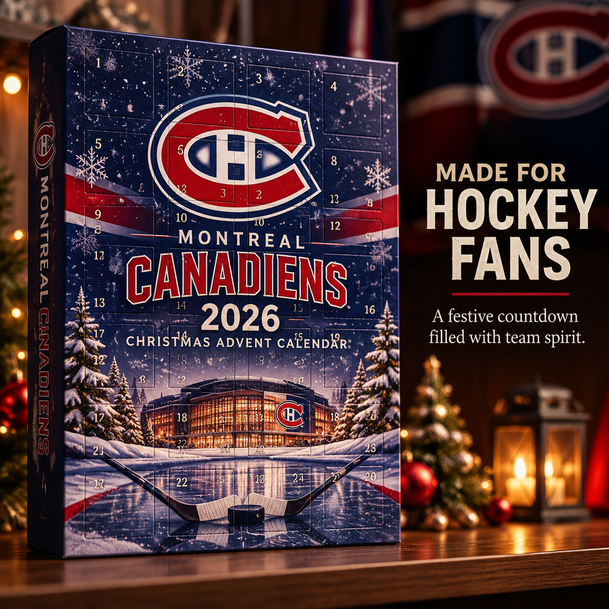 🏒 Montreal Canadiens 2026 Christmas Advent Calendar – Hockey Fan Holiday Countdown Gift 🎄🎁