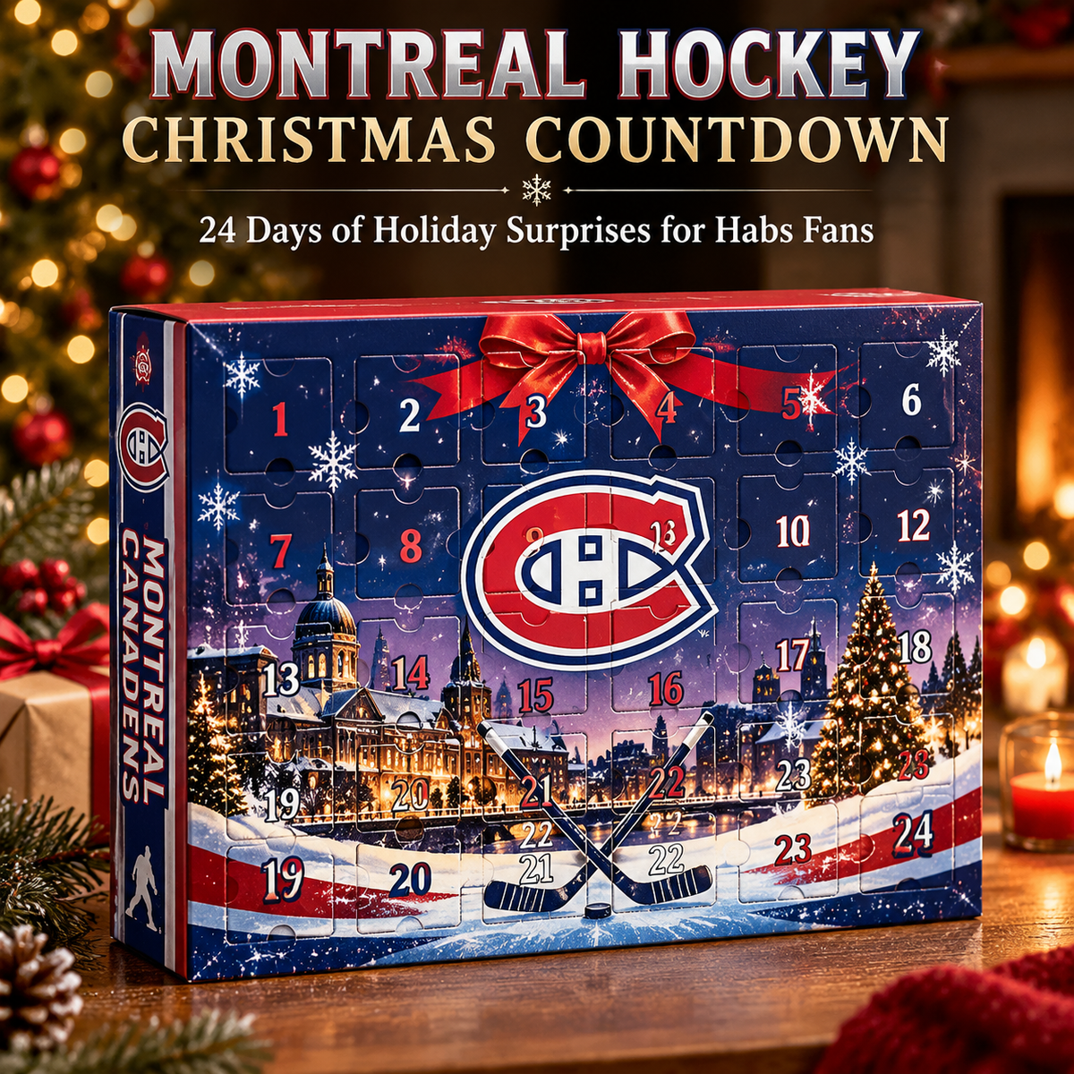 🏒 Montreal Canadiens 2026 Christmas Advent Calendar – Hockey Fan Holiday Countdown Gift 🎄🎁