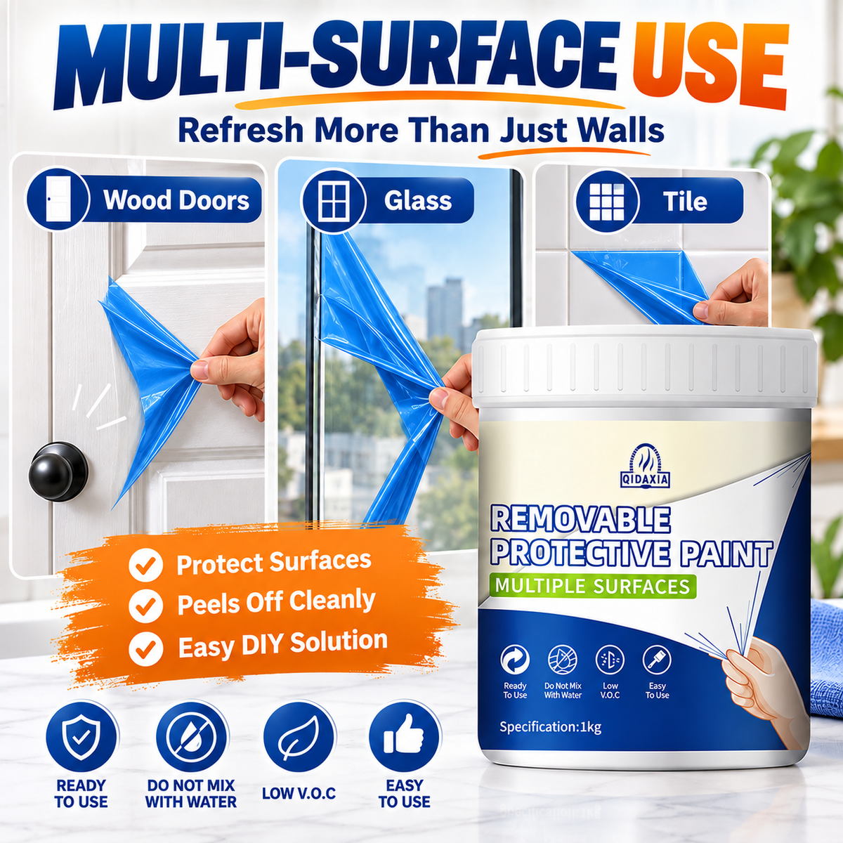 🎨 Peel & Reveal Removable Wall Paint – Change Your Color, Not Your Commitment