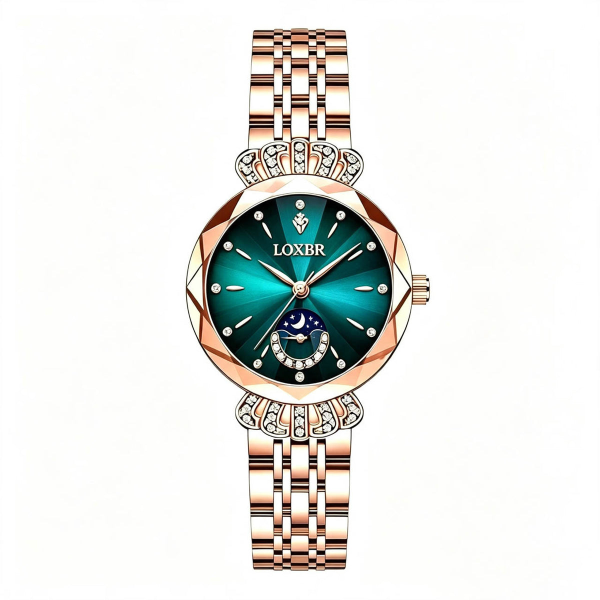 💎Diamond Star & Moon Watch – Elegant & Adjustable Design
