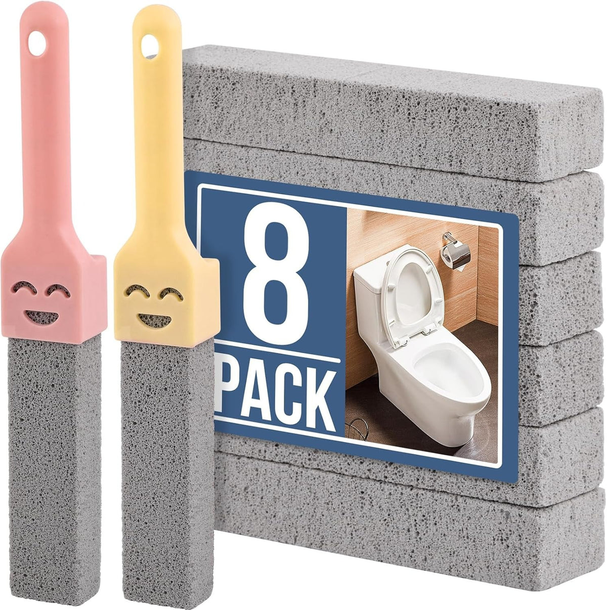 🚽 Long-Handle Pumice Cleaning Wand – Target Tough Hard Water Rings