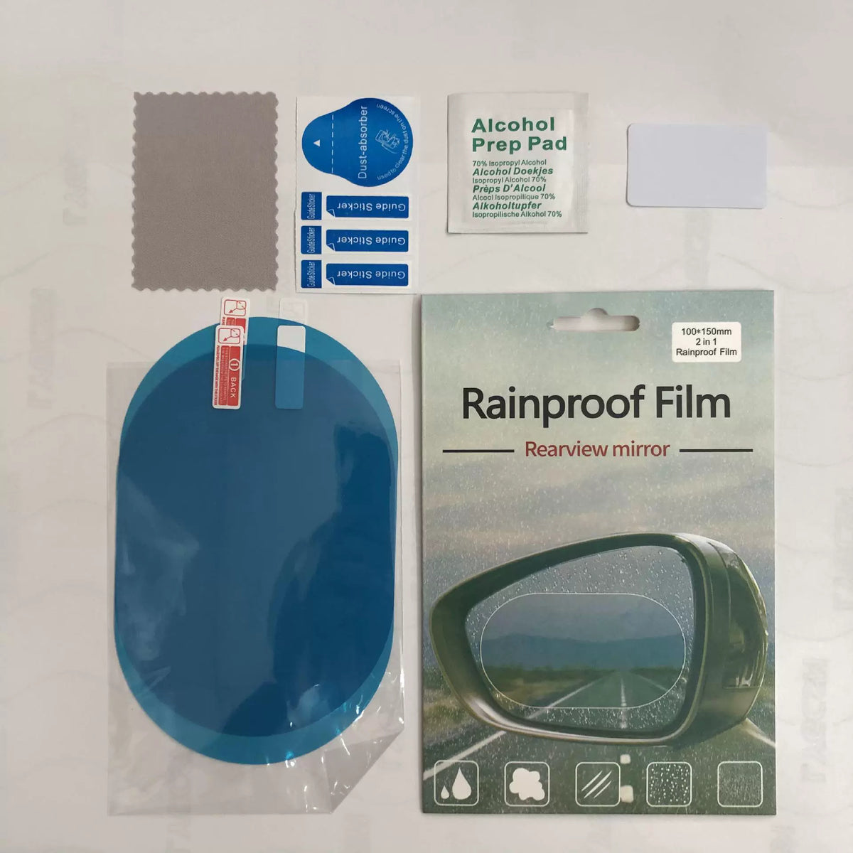 💧 Car Side Mirror Anti-Fog Film – Rain-View PET Sheets
