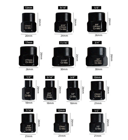 🔥 Limited-Time Deal – Don't Miss Out!|14-Piece Impact Bolt & Nut Extractor Socket Set