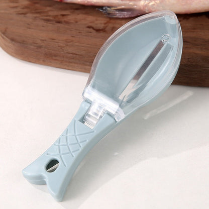 🐟 Mess-Free Fish Scaler with Lid – Catch Scales While You Scrape
