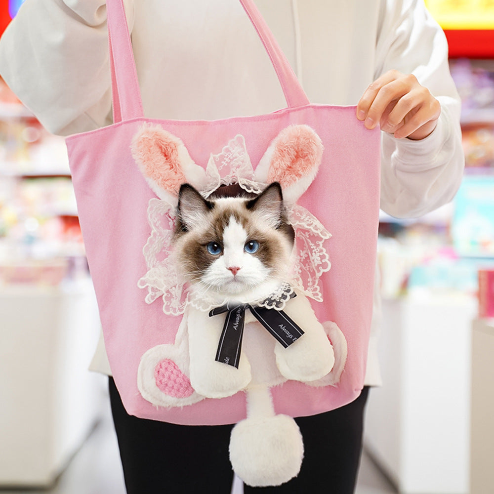 Pink Rabbit Cute Cat Carrier Bag