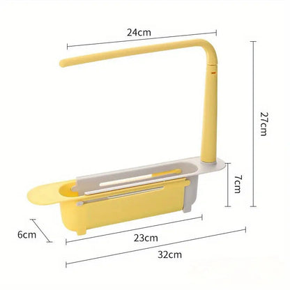 🧽 Adjustable Telescopic Sink Organizer – Drain, Dry & Declutter💦