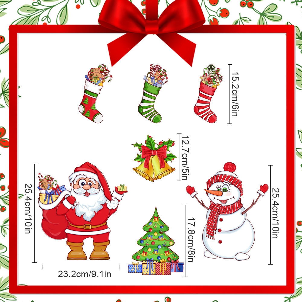 🎄 3D Christmas Magnetic Stickers – Cute Holiday Decor for Fridges & Metal Surfaces