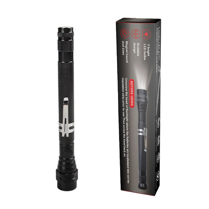 📢📢50% OFF !! ⏰🔦Multifunctional Magnetic Telescopic Flashlight – Extendable, 360° Gooseneck, Super Bright 🛠️