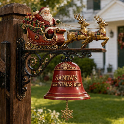 🔔 Christmas Gnome Decorative Bell – Vintage-Style Holiday Door Decor