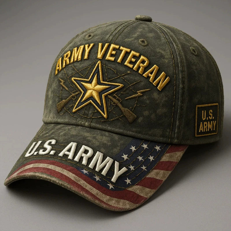 250th Anniversary Baseball Cap Distressed American Flag Print Sun Hat