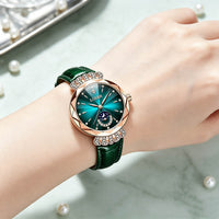 Green Dial - Green PU Leather Band