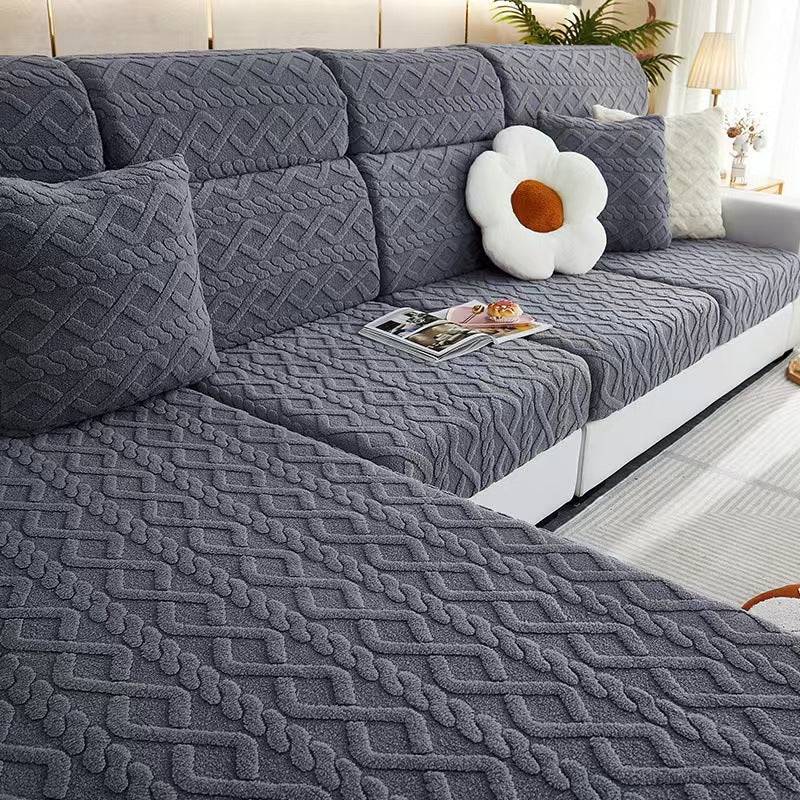 Cozy Plush Stretch Sofa Cover – Soft, Non-Slip & Washable