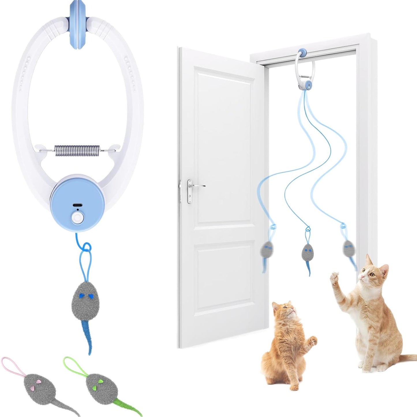 🐱 Automatic Interactive Cat Toy – Clip-On Hands-Free Play