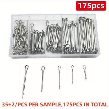 110/175/350PCS Cotter Pin Assortment Kit – Split Pins for Repairs