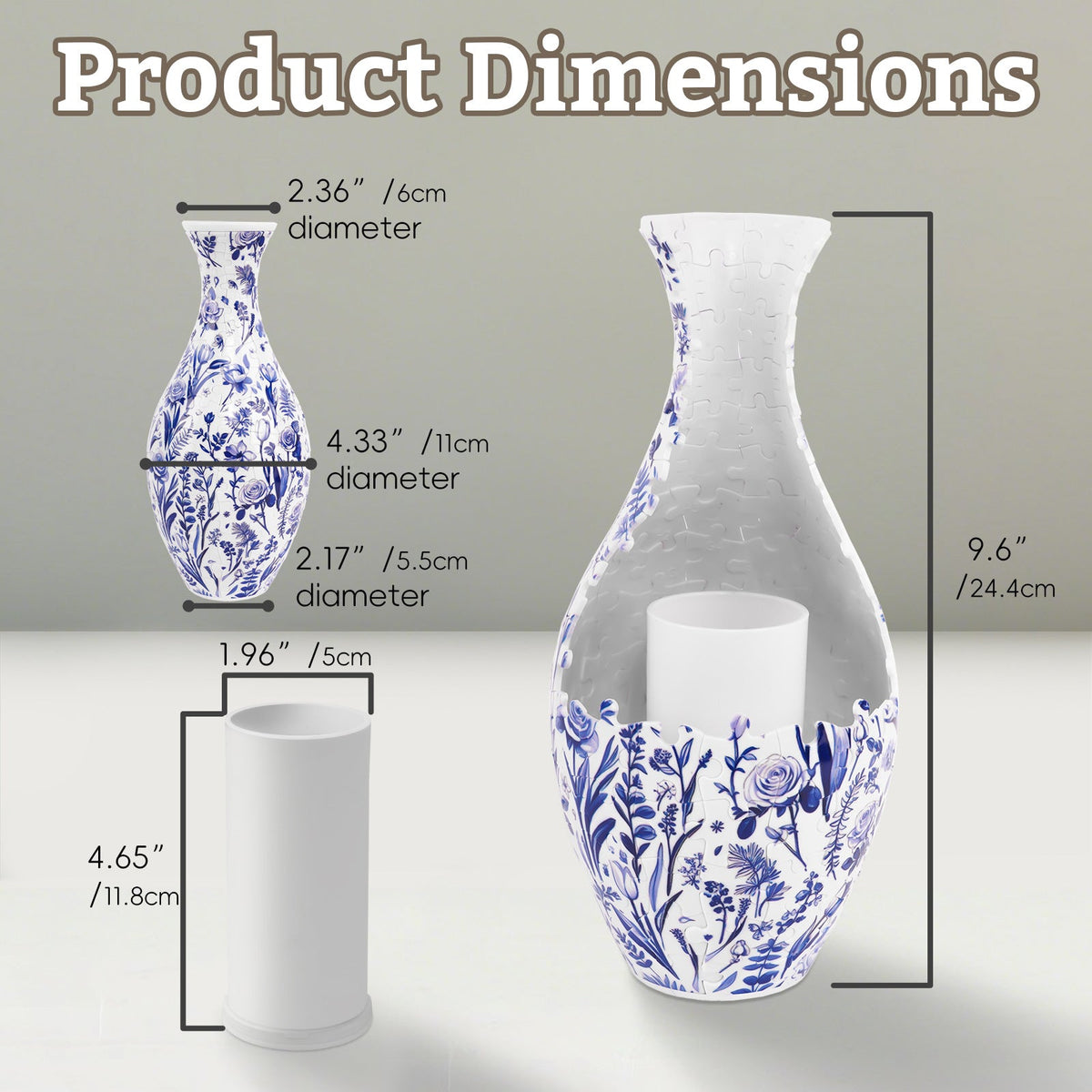 🌷 160-Piece 3D Puzzle Vase – Build Your Own Real Flower Vase