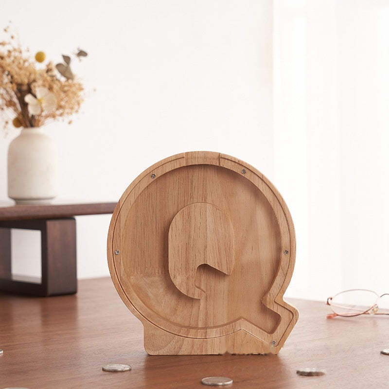 💛 Wooden Letter Piggy Bank – A Special Place for Their First Savings