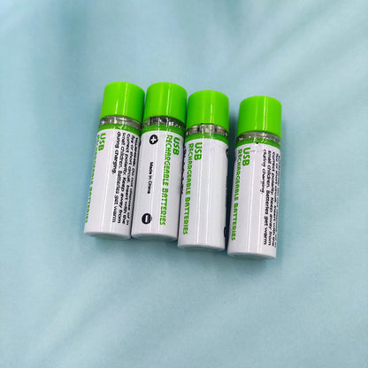 4-Pack USB Rechargeable AA & AAA Batteries – Built-In USB Charging