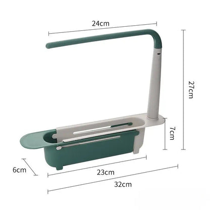 🧽 Adjustable Telescopic Sink Organizer – Drain, Dry & Declutter💦